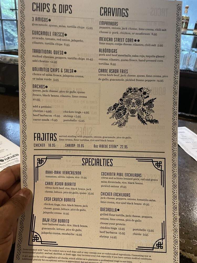 Casa Del Barco - Richmond, VA menu_pic