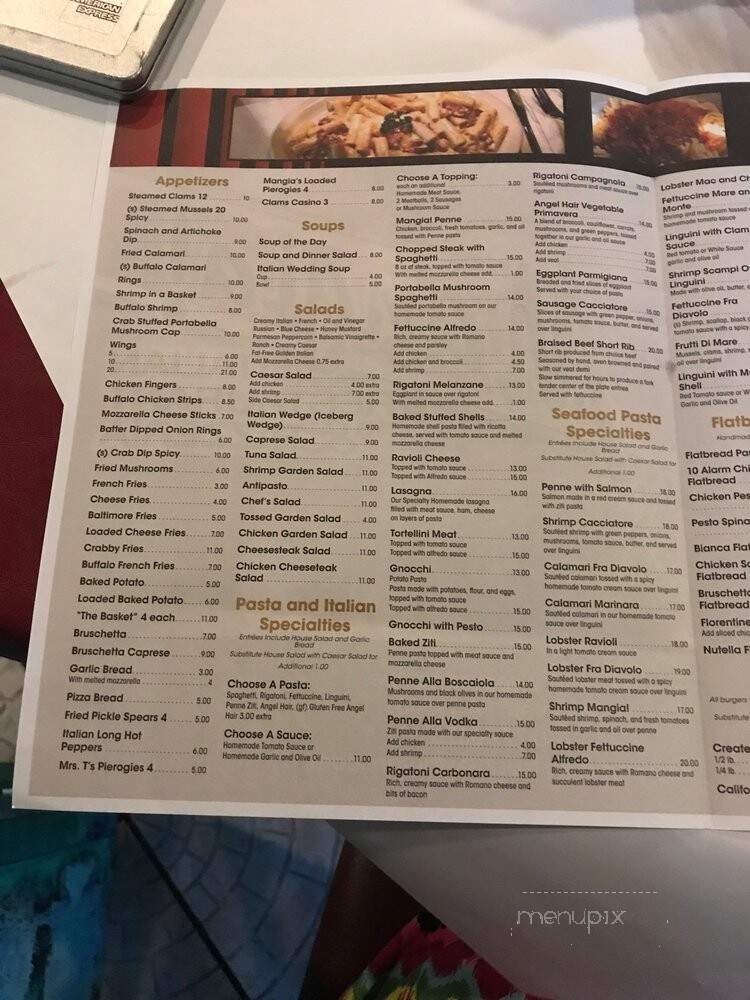 Mangia! Italian - Mohnton, PA menu_pic