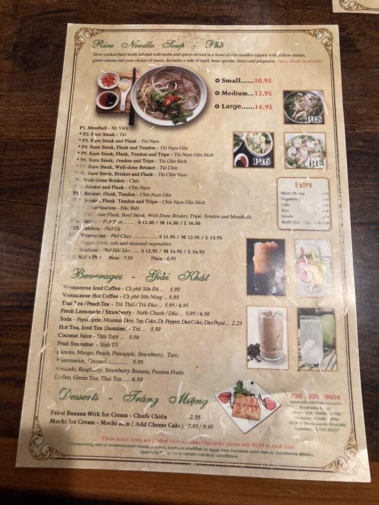 Pho 747 - Lakewood, CO menu_pic