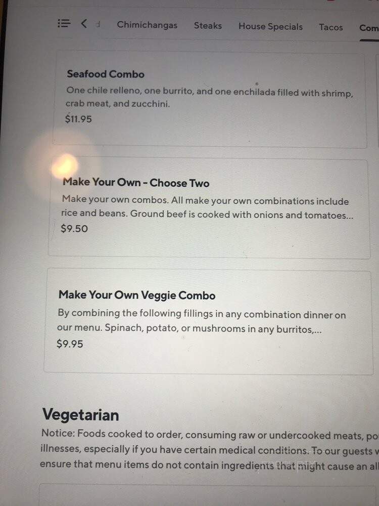 Hacienda's Mexican Grill - Scottsdale, AZ menu_pic