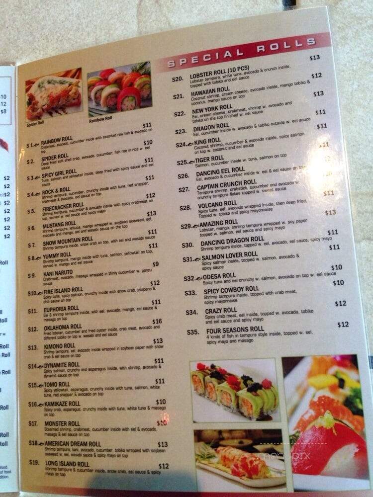 Wasabi - Mustang, OK menu_pic