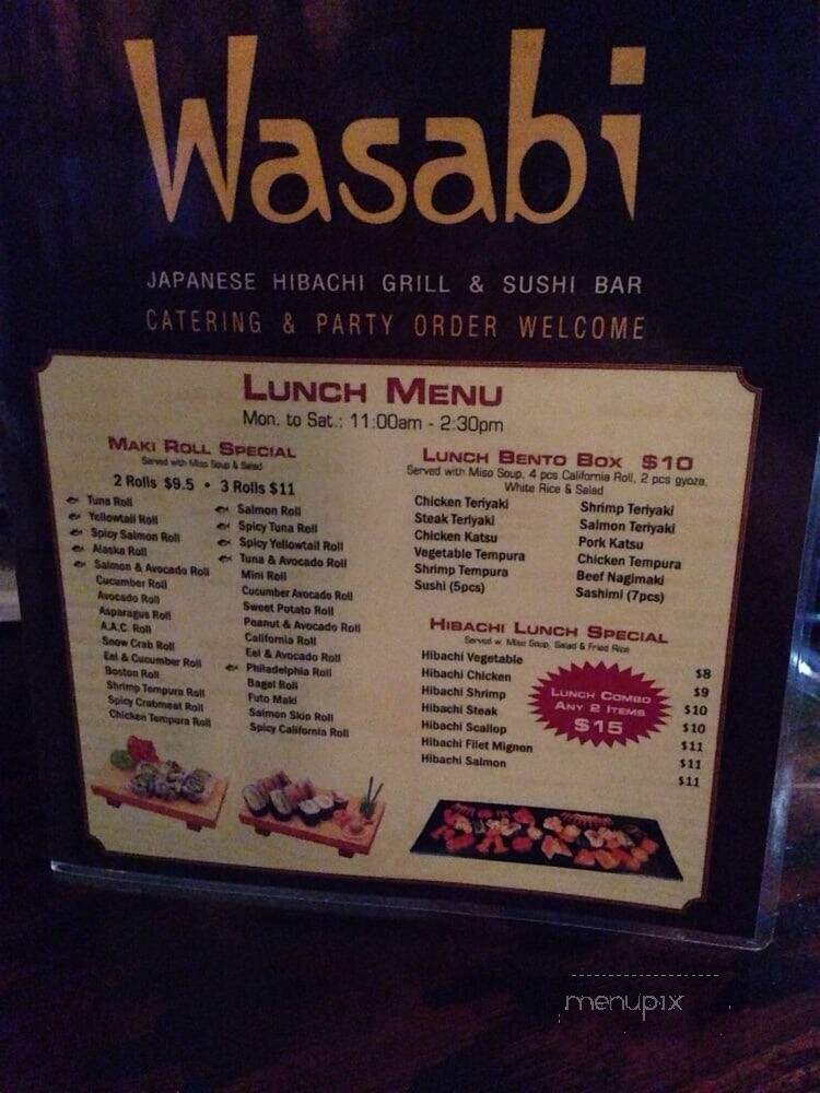 Wasabi - Mustang, OK menu_pic