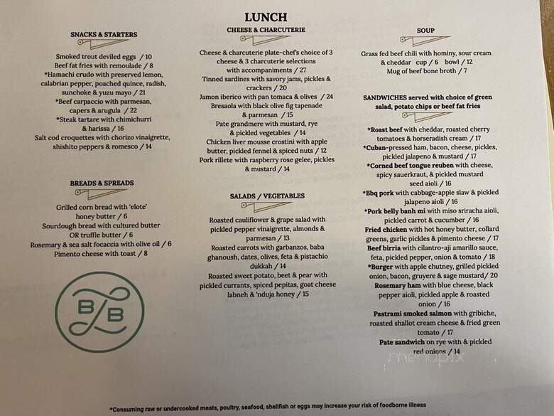 Bavette La Boucherie - Milwaukee, WI menu_pic