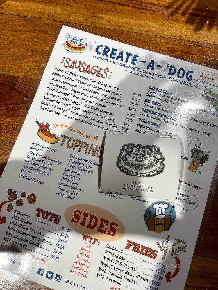 Dat Dog - New Orleans, LA menu_pic