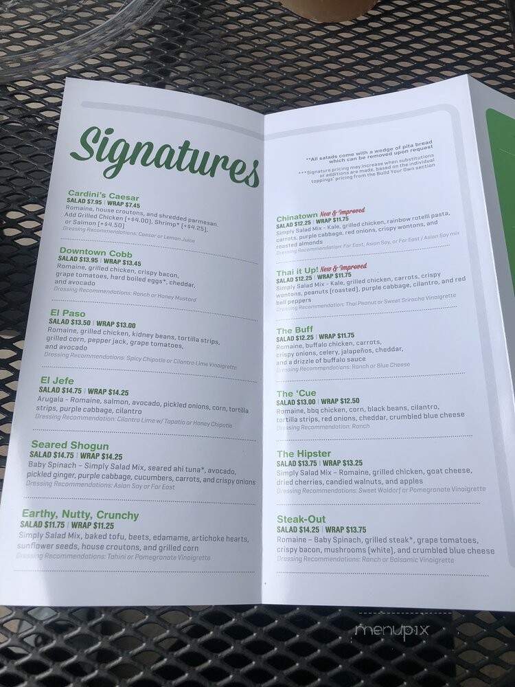 Simply Salad - Los Angeles, CA menu_pic