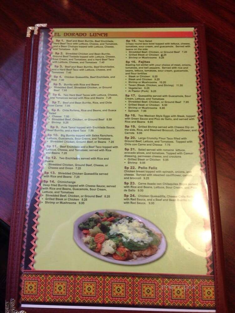 El Dorado Mexican Restaurant - Lake Charles, LA menu_pic