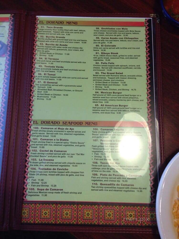 El Dorado Mexican Restaurant - Lake Charles, LA menu_pic