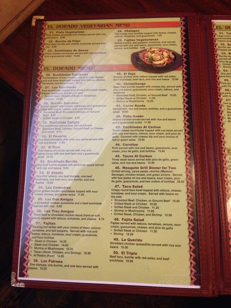 El Dorado Mexican Restaurant - Lake Charles, LA menu_pic