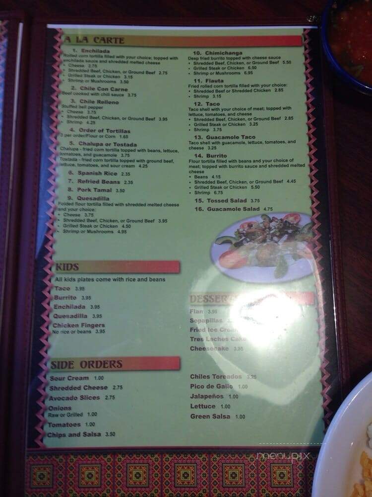 El Dorado Mexican Restaurant - Lake Charles, LA menu_pic
