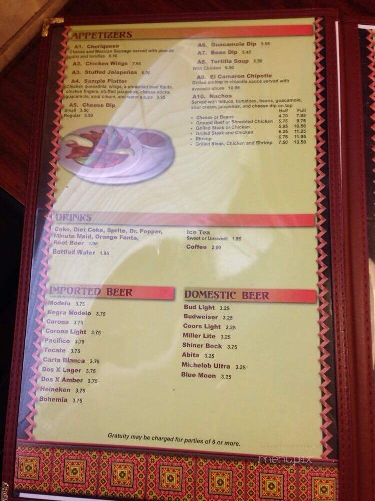 El Dorado Mexican Restaurant - Lake Charles, LA menu_pic