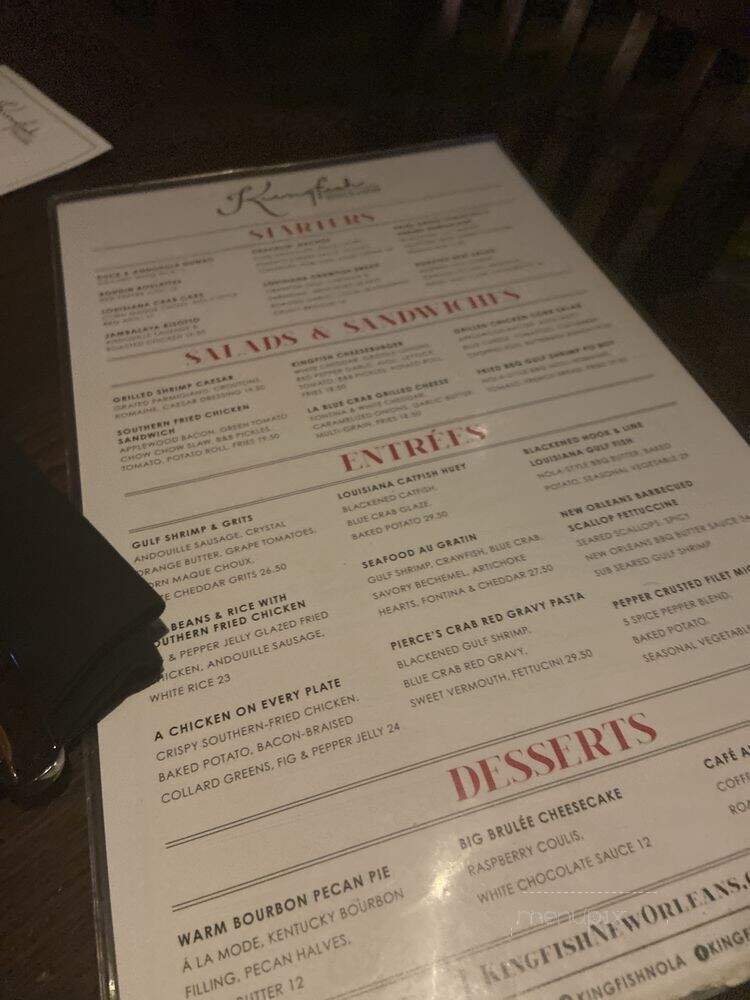 Kingfish - New Orleans, LA menu_pic