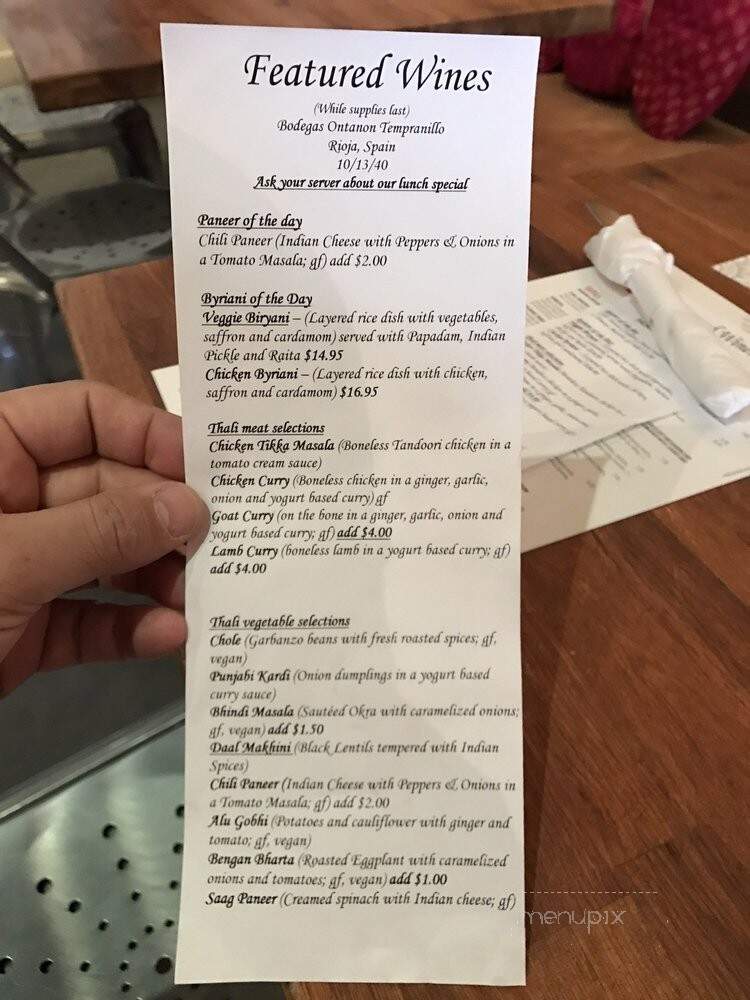Bhojanic - Atlanta, GA menu_pic