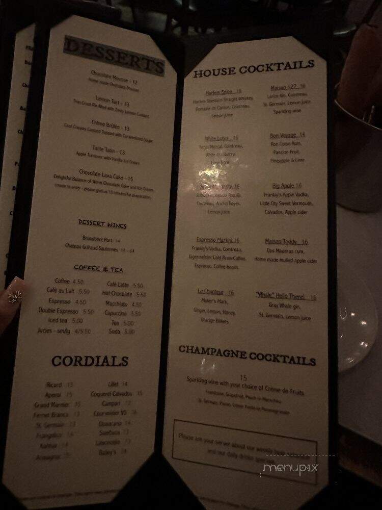 MAISON HARLEM - New York, NY menu_pic