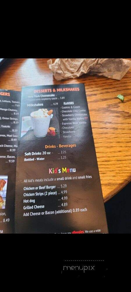 Mad Mike's Burgers and Fries - Newport, KY menu_pic