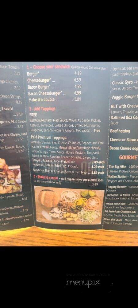 Mad Mike's Burgers and Fries - Newport, KY menu_pic