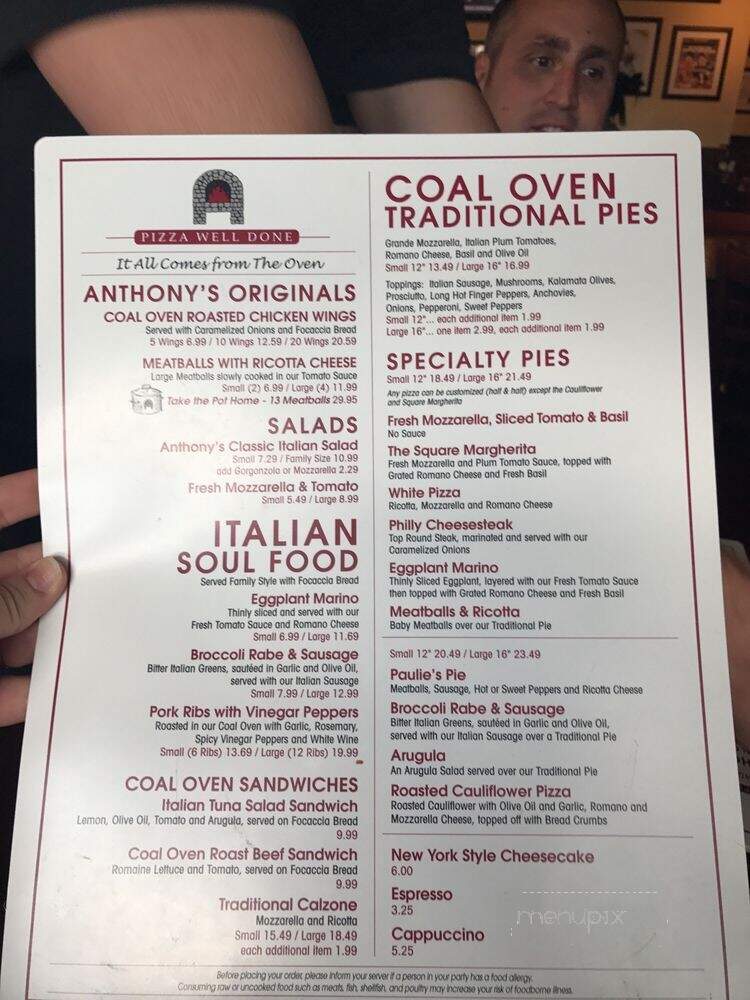 Anthony'S Coal Fire Pizza - Wantagh, NY menu_pic