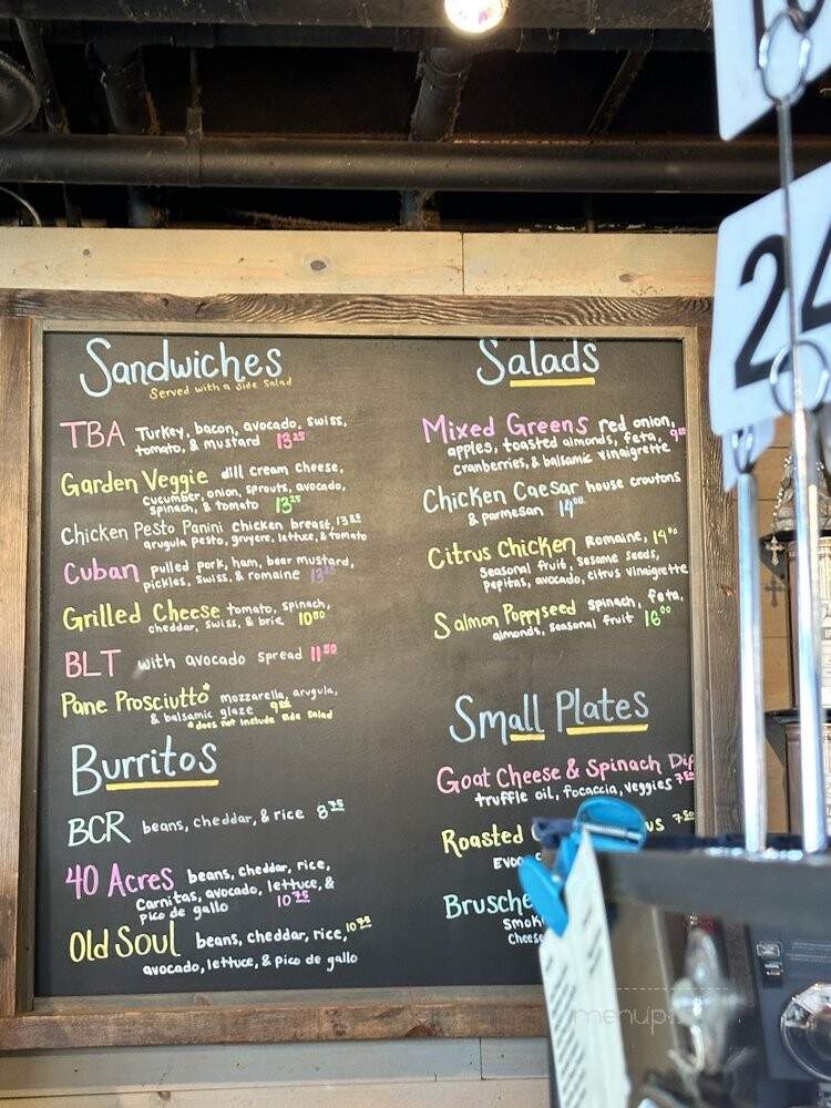 Old Soul at 40 Acres - Sacramento, CA menu_pic