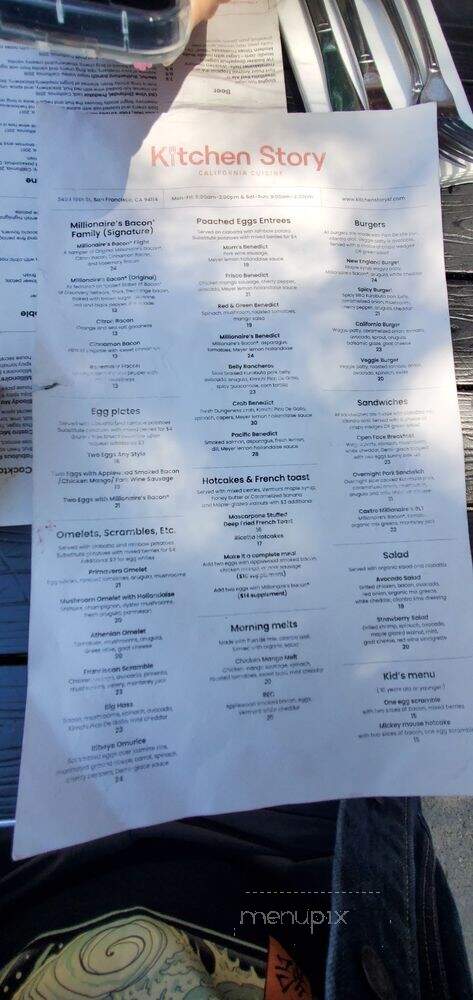 Kitchen Story - San Francisco, CA menu_pic