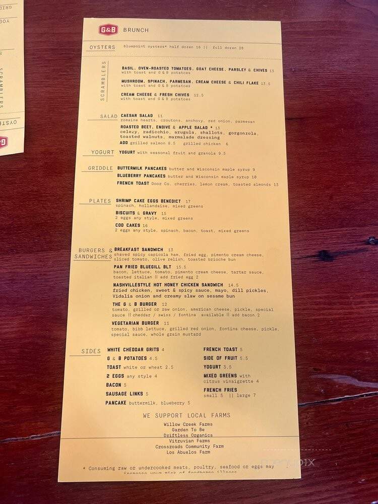 Gates & Brovi - Madison, WI menu_pic