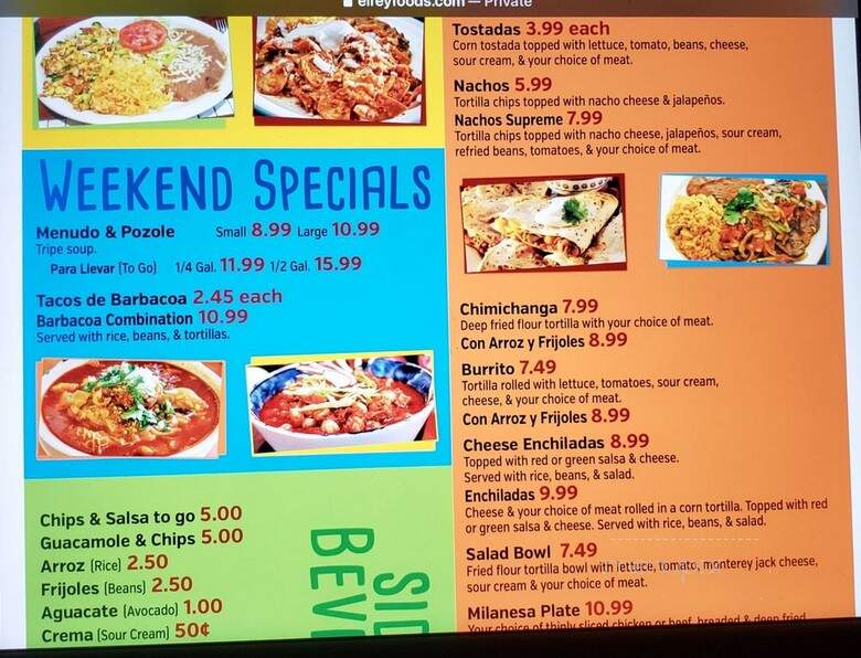 Taco Loco - Milwaukee, WI menu_pic
