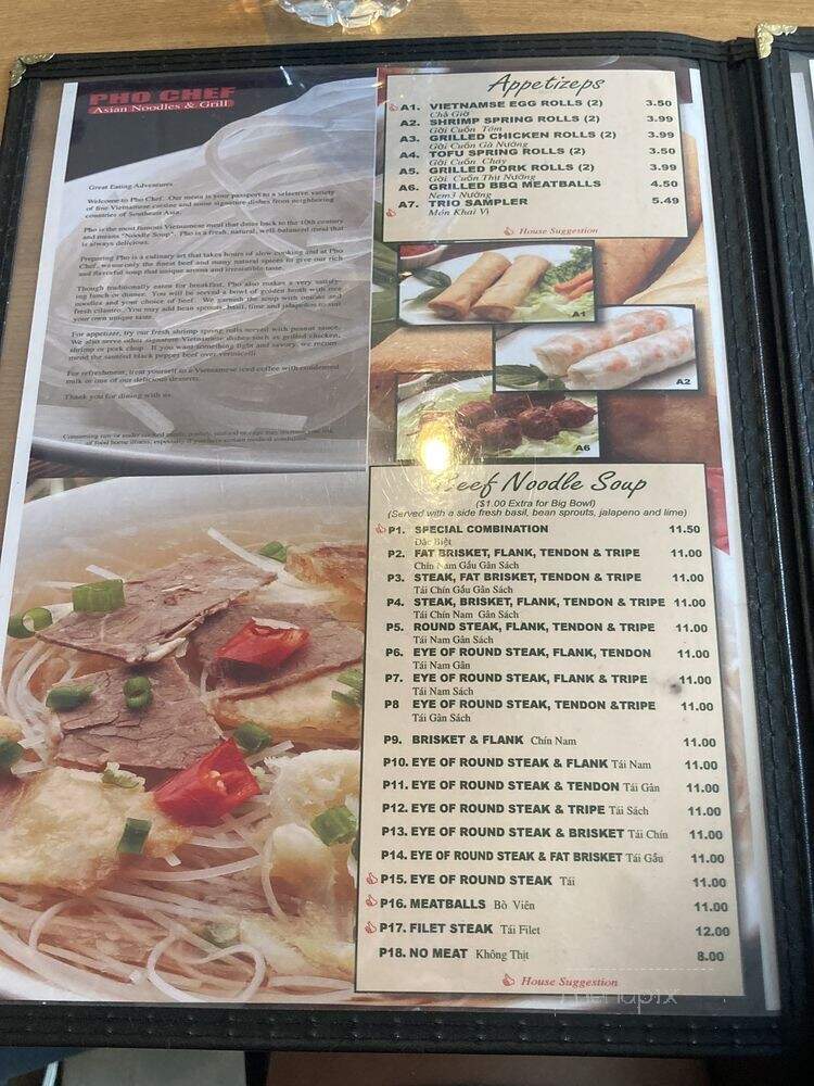 Pho Chef - Columbus, OH menu_pic