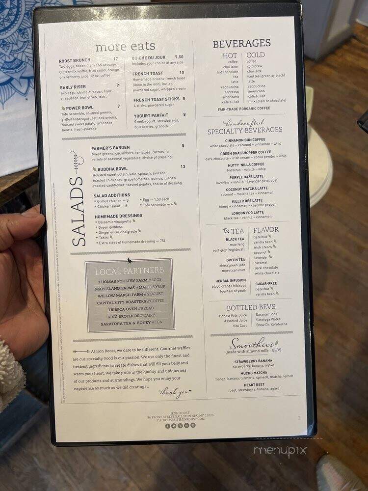 Iron Roost - Ballston Spa, NY menu_pic