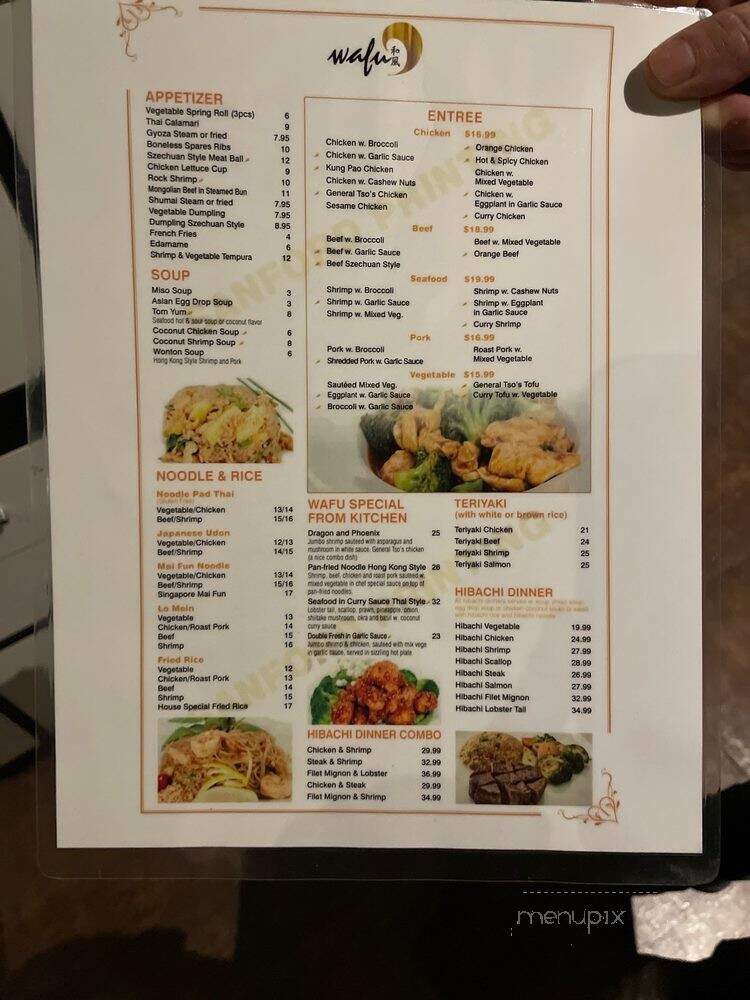 Wa Fu Asian Bistro - Southport, CT menu_pic