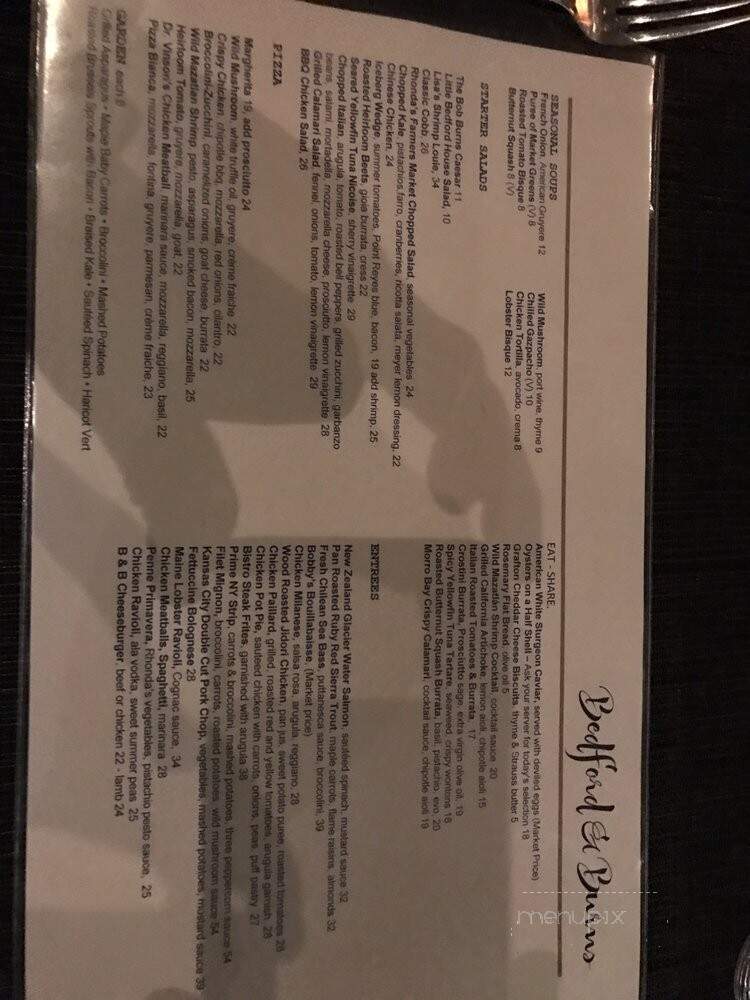 Bedford & Burns - Beverly Hills, CA menu_pic