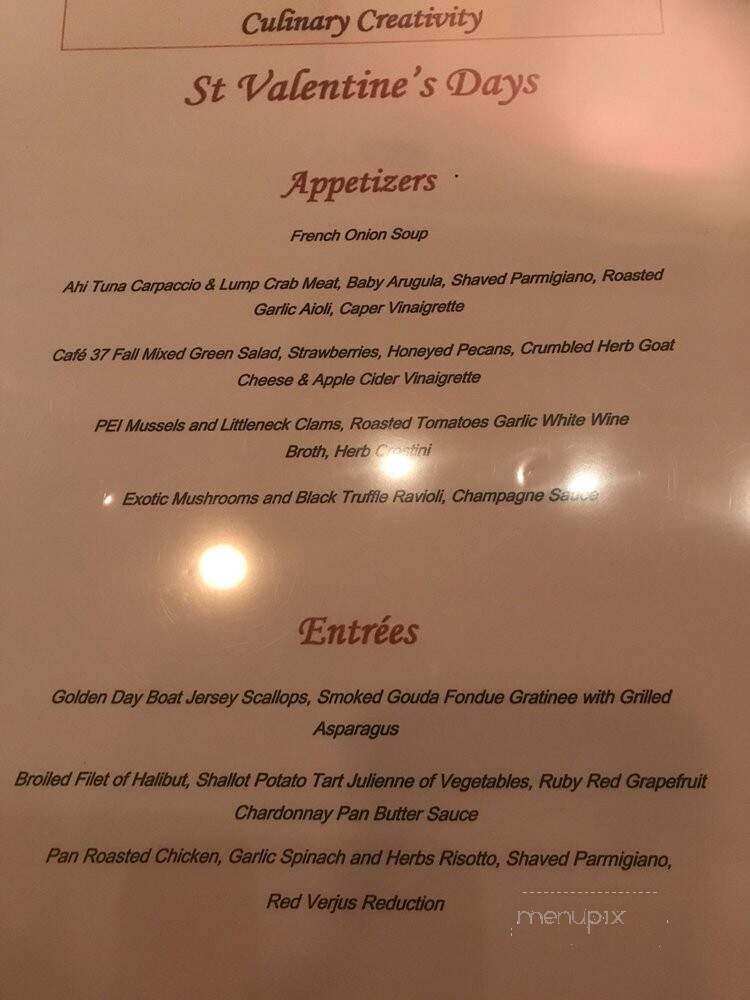 Cafe 37 - Ridgewood, NJ menu_pic