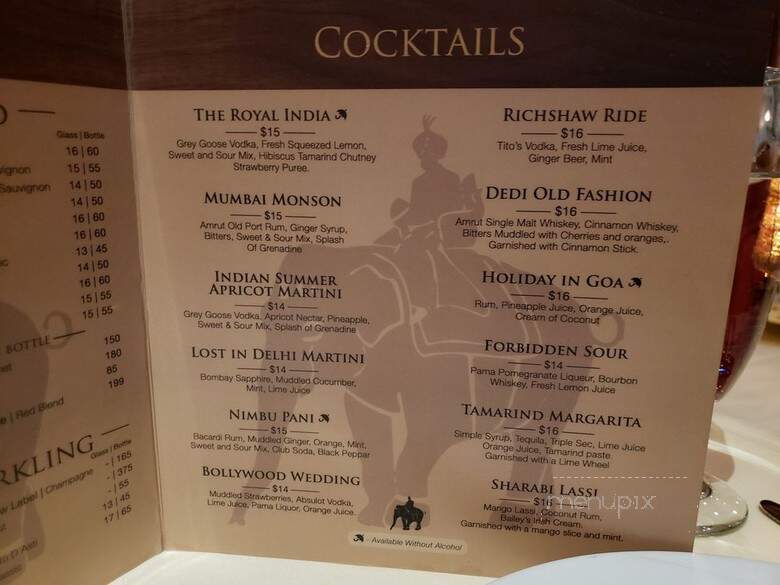 Royal India Bistro - Las Vegas, NV menu_pic