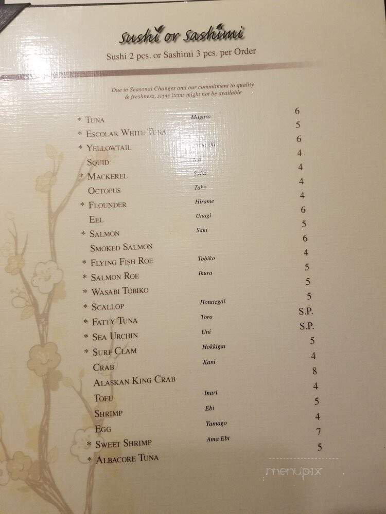 Wasabi - Maitland, FL menu_pic