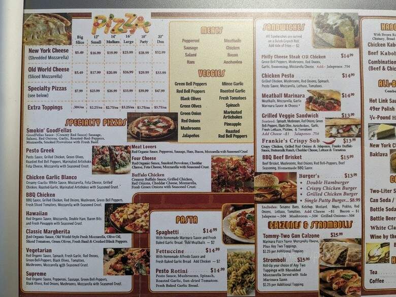 Good Fella's Pizza - San Francisco, CA menu_pic