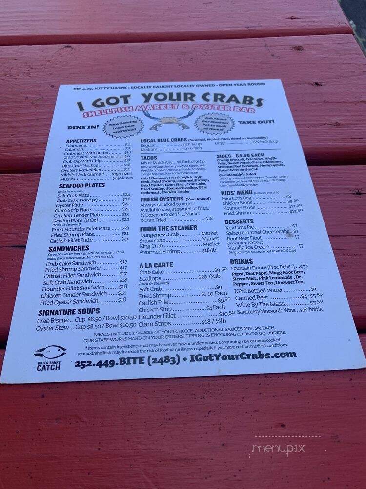 I Got Your Crabs Steam Bar - Kitty Hawk, NC