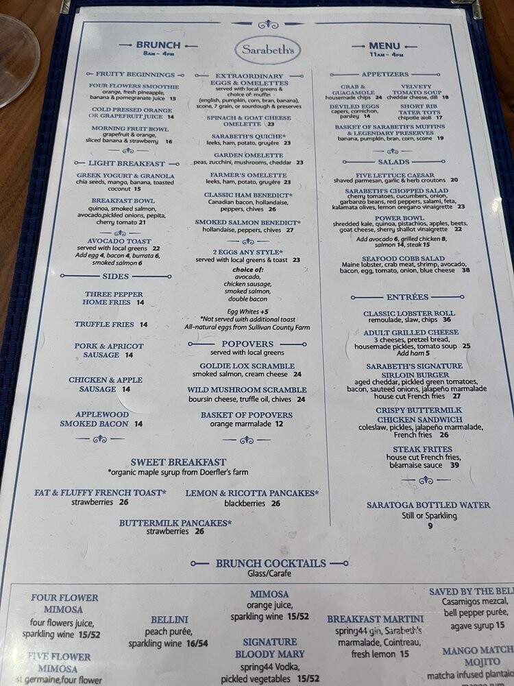 Sarabeth's - New York, NY menu_pic