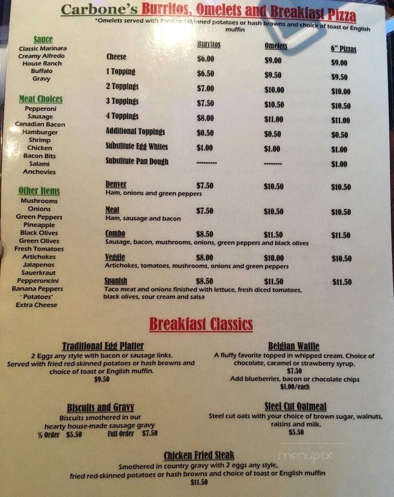 Carbone's Pizzeria - Billings, MT menu_pic