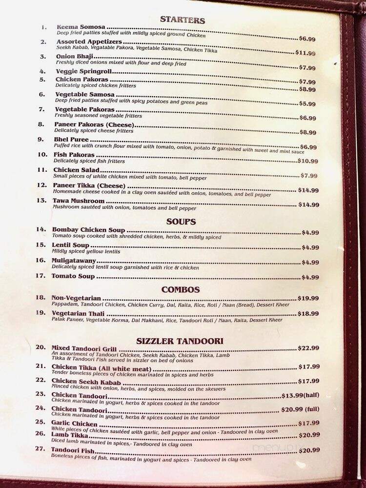 Tandoori India cuisine - Santa Ana, CA menu_pic