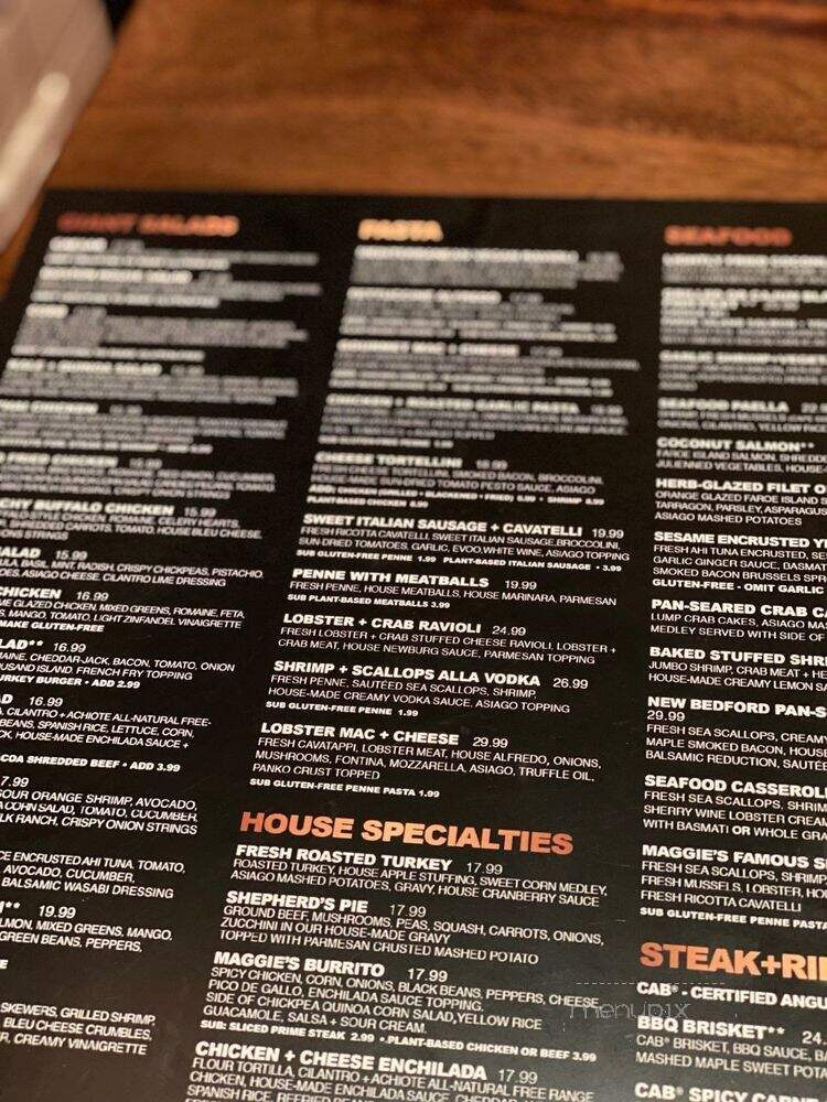 Maggie Mc Fly's Restaurant - Glastonbury, CT menu_pic