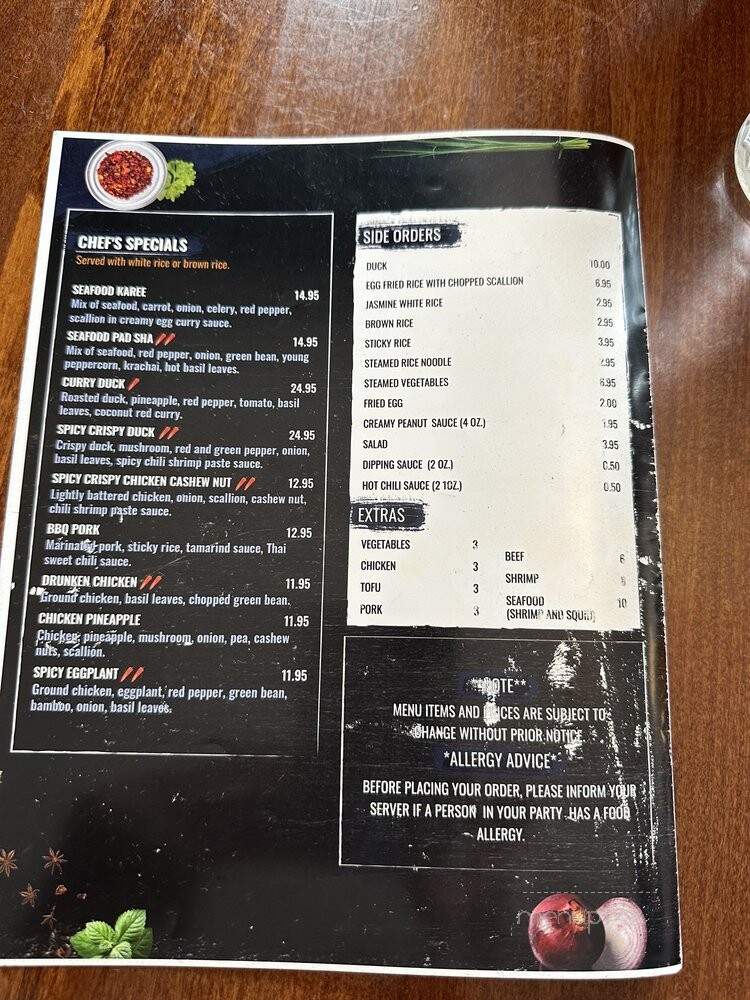 5 Thai Bistro - Portsmouth, NH menu_pic