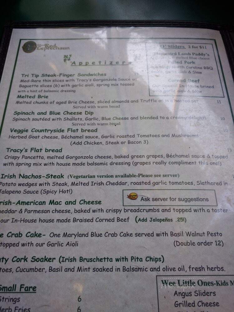 The Red Leprechaun - Wilmington, CA menu_pic