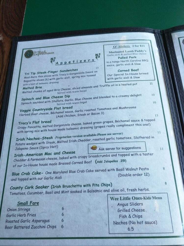 The Red Leprechaun - Wilmington, CA menu_pic
