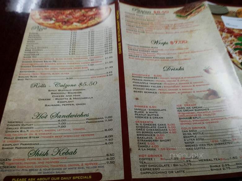 Oasis Pizza Hero - Sunnyside, NY menu_pic