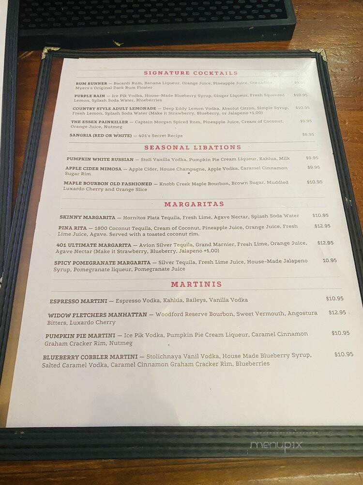 The 401 Tavern - Hampton, NH menu_pic