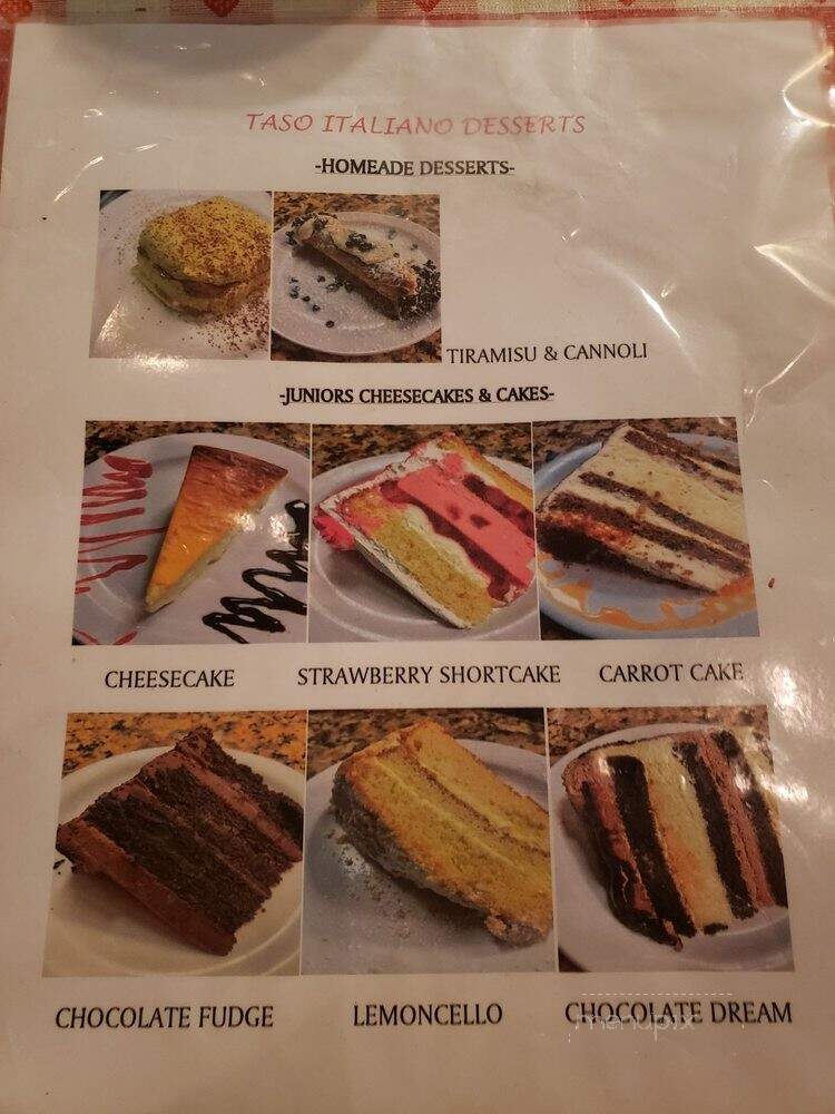 Taso Italiano - New Port Richey, FL menu_pic