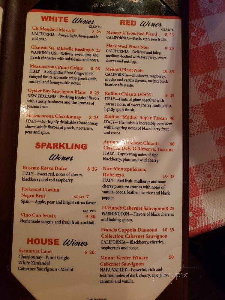 Taso Italiano - New Port Richey, FL menu_pic