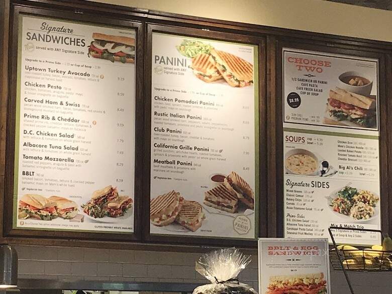 Corner Bakery Cafe - Glendale, CA menu_pic