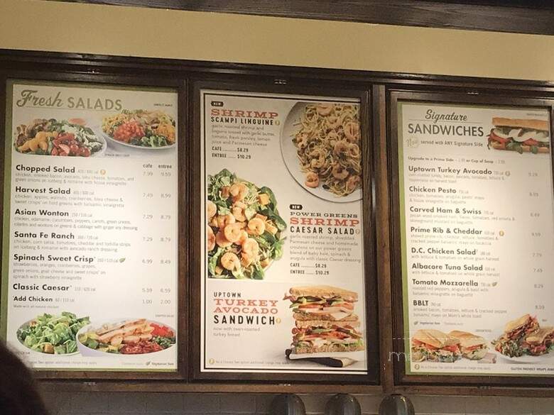 Corner Bakery Cafe - Glendale, CA menu_pic