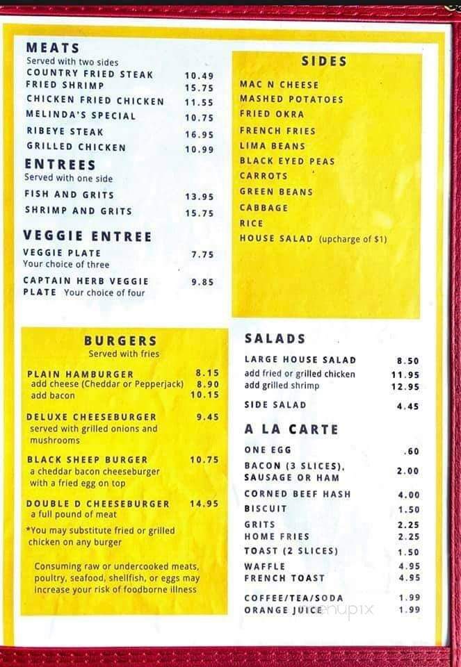 Burke's Grill - Durango, CO menu_pic