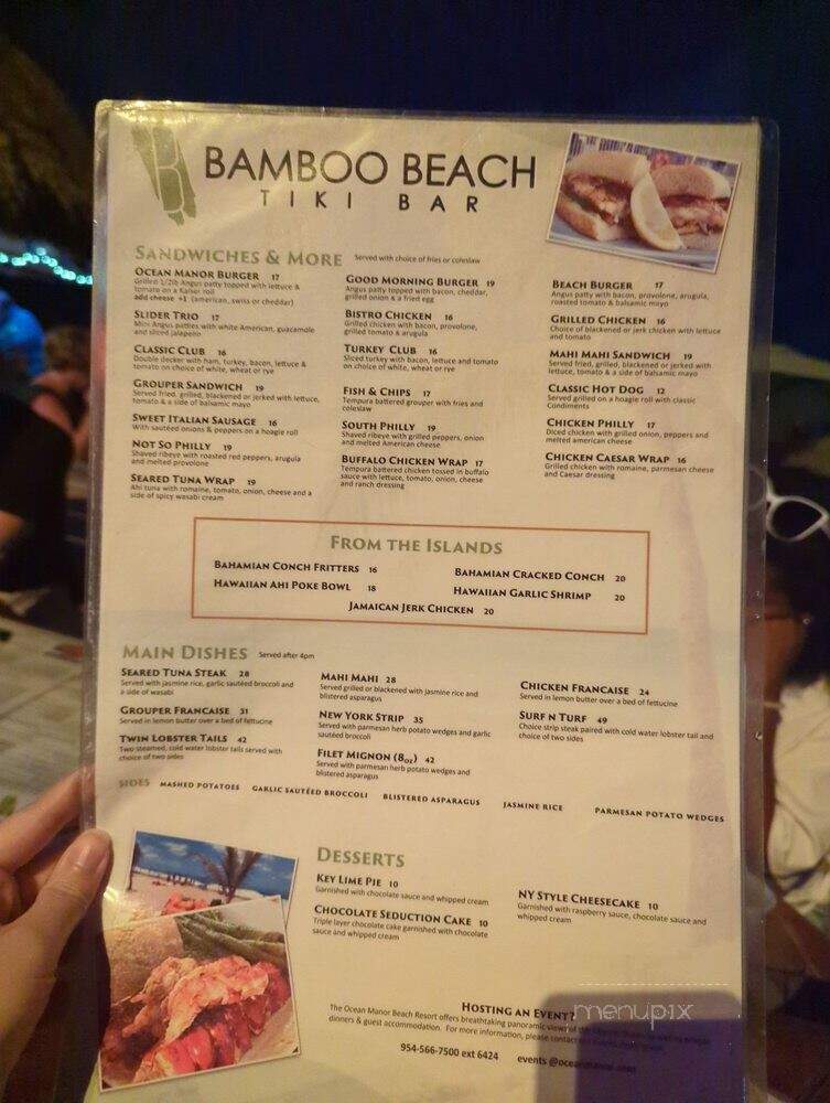 Beach Cafe - Fort Lauderdale, FL menu_pic