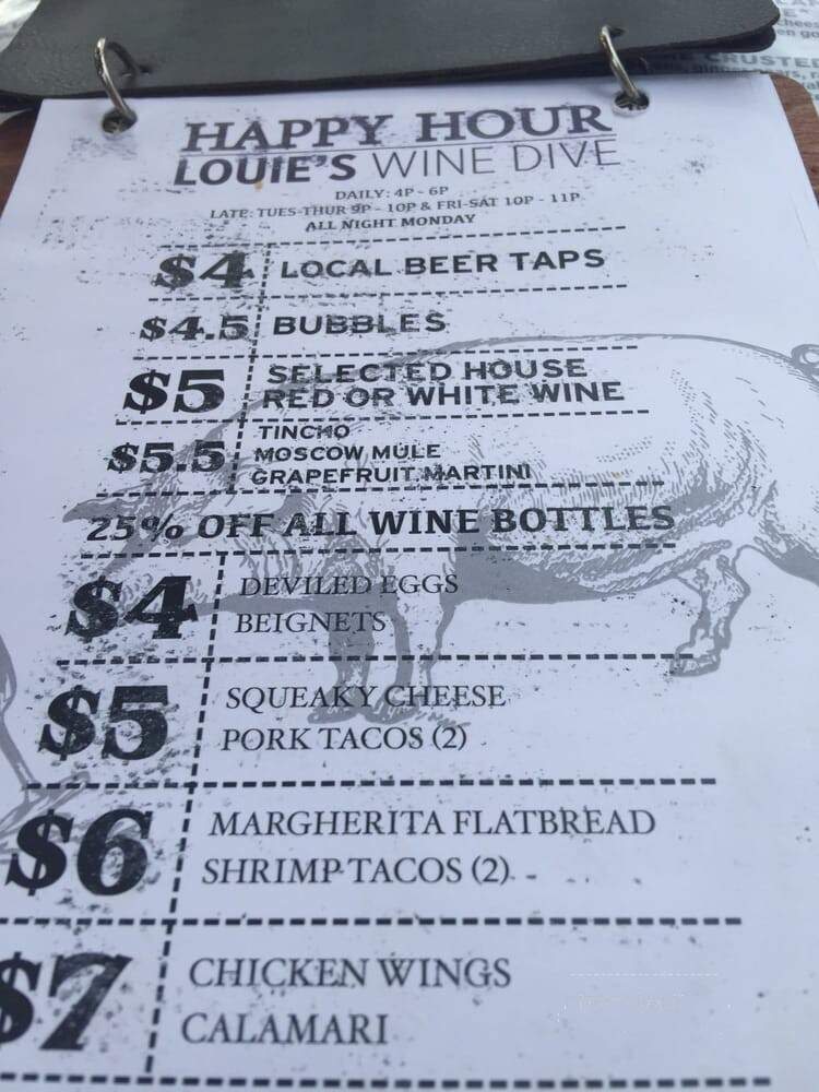 Louie's Wine Dive - Des Moines, IA menu_pic