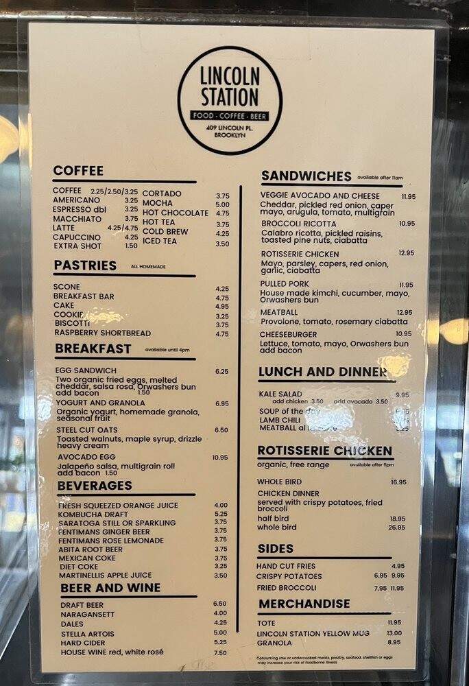 Lincoln Station - Brooklyn, NY menu_pic